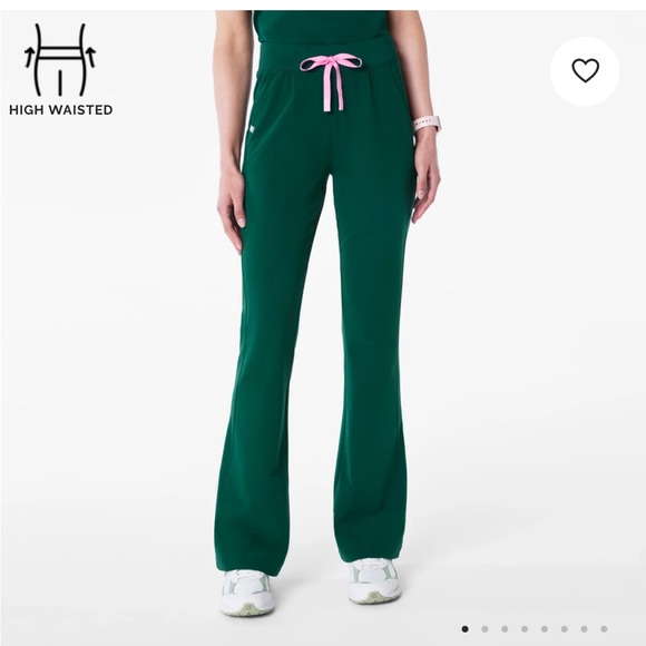 Figs Pants - NWT Figs High-Waisted Kimberley Slim Flare Pants - Forest Green